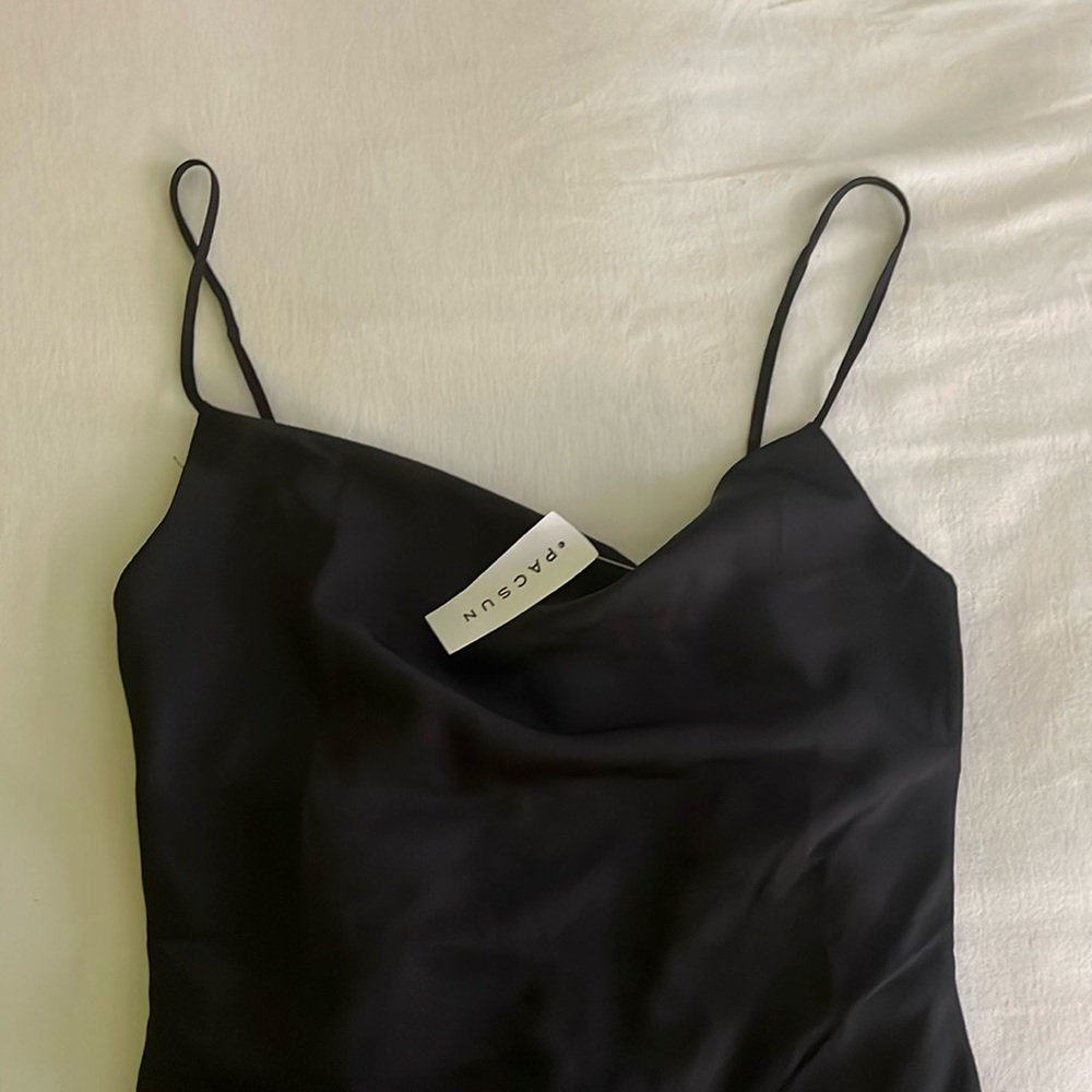 Pacsun la hearts black cowl neck slip mini dress